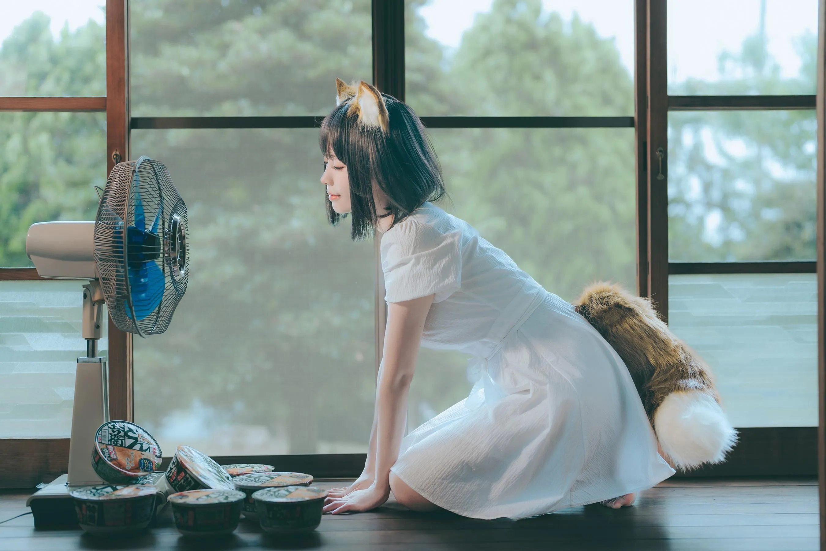 ElyEE子 – NO.114 2023.July B-Dongitsune ~White dress 白洋裝狐少女 [60P]插图